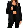 thumbnail image 5 of BVOFAR Hoodie for Women Zip Up Sweatshirts Fall Casual Hooded Jackets Lightweight Comfort Hoodies with Pockets Black XXL, 5 of 9