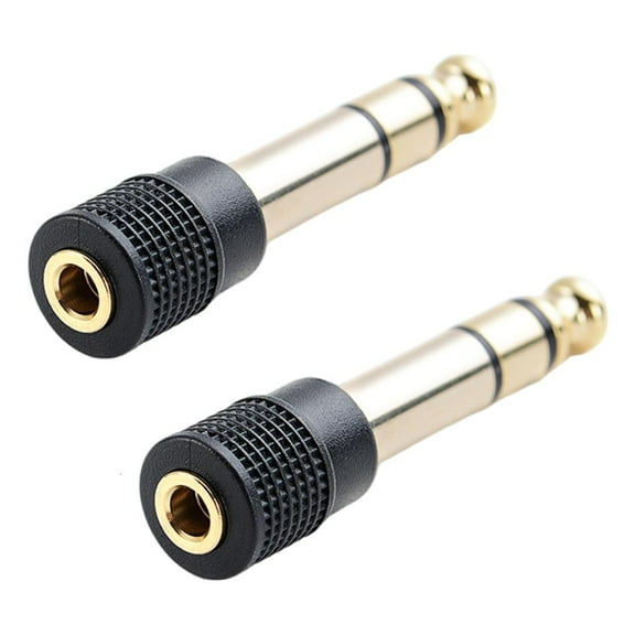 Yammee 6.35mm to 3.5mm Adapter,6.35mm 1/4inch Male to 3.5mm 1/8inch Female Stereo Adapter for Guitar Amplifier Headphone