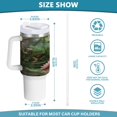 thumbnail image 5 of 40 oz Tumbler with Handle and Straw Lid Baby Tiger Sits on Leaf Insulated Vacuum Water Bottle Stainless Steel Travel Cup, 5 of 8