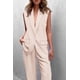 thumbnail image 3 of Conjunto PRETTYGARDEN Chaleco sin Mangas con Escote en V y Pantalones de Pierna Ancha Beige Talla L, 3 of 7