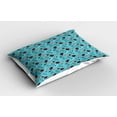 thumbnail image 2 of Ambesonne Ladybug Pillow Sham 2 Pack, Insects Triangles Branches, 30"x20", Sky Blue Charcoal Grey, 2 of 3