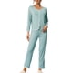 thumbnail image 2 of Conjuntos de lounge para mujeres INSPIRE CHIC, camisetas de manga larga con pantalones, conjuntos de pijama L azul claro, 2 of 6