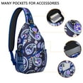 thumbnail image 2 of Bohemian Paisley Print Sling Backpack, Chic Vintage Crossbody Shoulder Bag with Colorful Floral Design, Lightweight Travel Hiking Daypack, 2 of 6