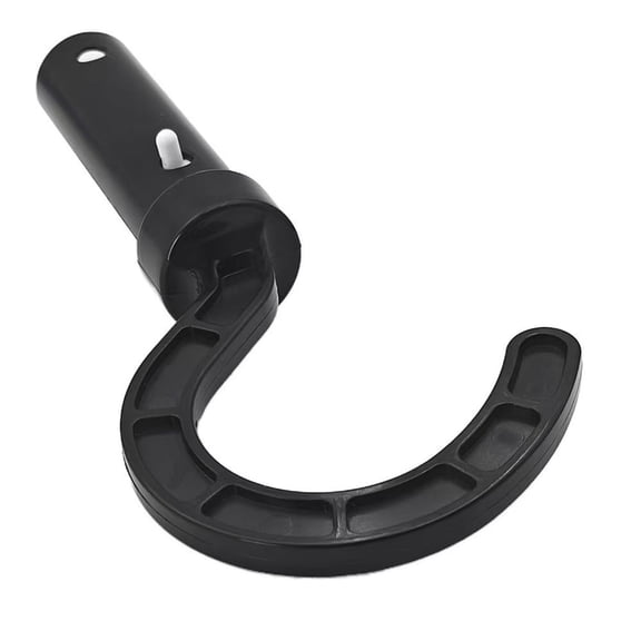 Pool Hooks for Poles, Plastic Pool Robot Maintenance Hook Pool Cleaner Hook for Pool Vacuum Robot, Durable Portable Pool Accessories Hook Compatible with Standard Telescopic Poles, 1Pc(Black,8x3.7")