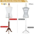 thumbnail image 4 of Female Dress Form Size 10-12, Adjustable Height Torso Body with Upgraded Tripod Stand, Medium Size Mannequin for Sewing and Display (10-12, Black), 4 of 8