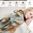 thumbnail image 3 of Orinice Cute Wolf Blanket - Soft, LightweightFuzzy and Fluffy Throw Blankets, for Couch, Bed, Travel, Outdoor - Cozy Home Decor, Watercolor Art for Adults Kids Women Boys Girls  60x80in, 3 of 6