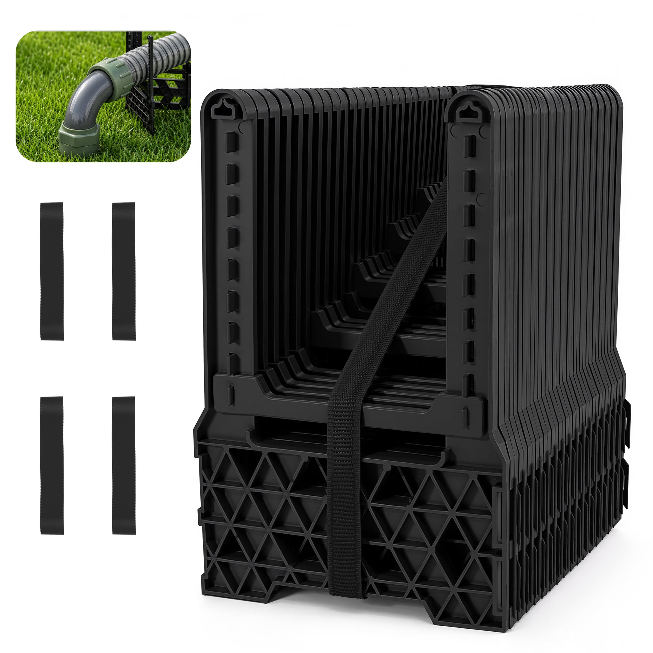 2 pack) (2 pack) Camco Rhino 12-Piece RV Sewer Kit, 20-ft Sewer
