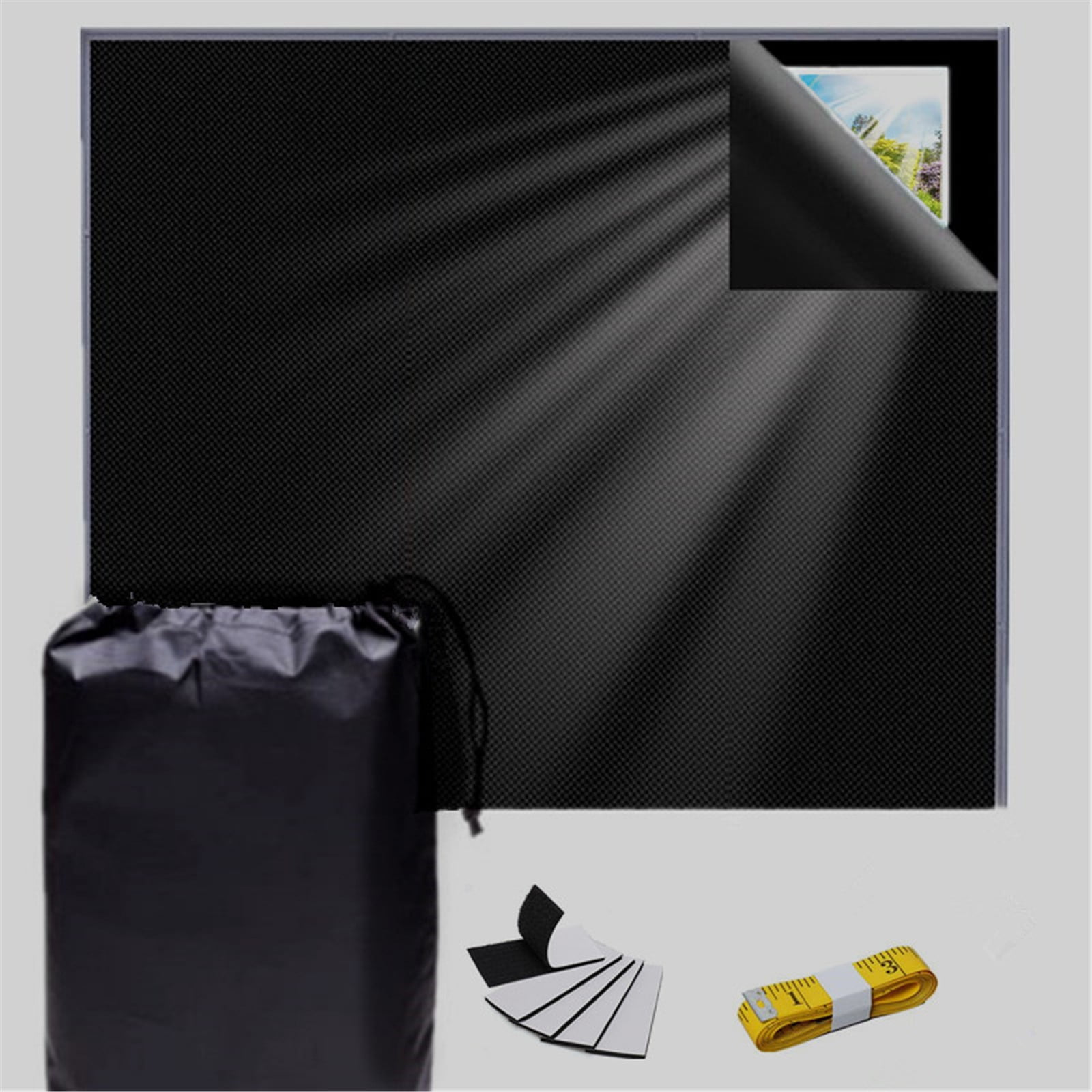 Xoxingysm Portable Blackout Curtains,Blackout Shades, Blackout Blinds,No Drill Window Shades Blackout Window Cover Temporary Blackout Shades Film for Windows Nursery Dorm Room Travel