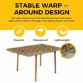 thumbnail image 4 of Boho Floral Table Cloths for 5 Foot Rectangle Tables, Modern Geometric Ethnic Abstract Flowers Red Green Patio Waterproof Elastic Fitted Tablecloths, Washable Rectangular Table Cover for Camping, 4 of 8