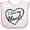 White and Pink, variant on Inktastic I Love My Uncle in Black Chalk Heart Boys or Girls Baby Bib