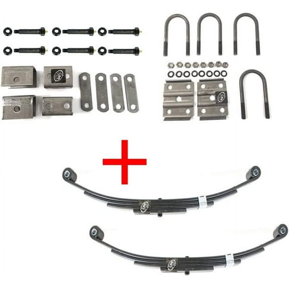 Southwest Wheelâ„¢ Greaseable Heavy Duty 3,500 lbs. Trailer Axle Suspension Kit Incl. Leaf Springs, Hanger & U-Bolt kit