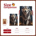 thumbnail image 3 of KLL Oil Painting Tribal Wolf for Christmas Gift Bag,Holiday Bags for Gifts Christmas Bags & Drawstring Gift Pouch Reusable Holiday Gift Bags & Party Favor Bags (1 PCS)-Medium, 3 of 9