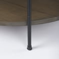thumbnail image 5 of Larkin Round Two-Tier Marble Top Solid Wood Shelf Metal Frame Coffee Table, 5 of 5
