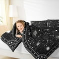 thumbnail image 4 of Feelyou Mystic Galaxy Child Full Size Comforter Sets, Bohemian Constellation Bedding Comforter Set, Cartoon Black White Reversible Bedding Sets, Super Cozy Room Decor, 3pcs, 4 of 8