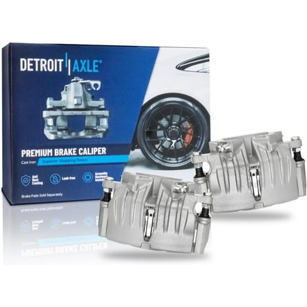 Detroit Axle - Front Brake Calipers w/Brackets Replacement for Buick Rainier Chevrolet SSR Trailblazer EXT GMC Envoy XL XUV Ascender 9-7x