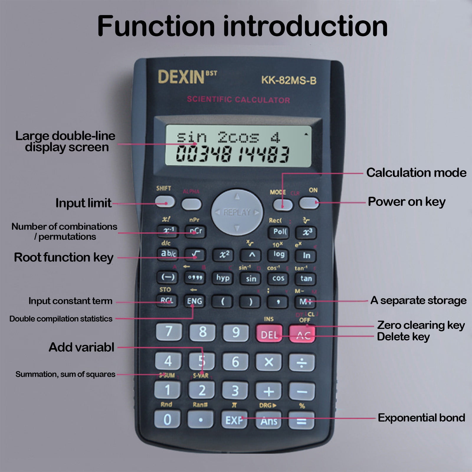 Scientific Calculators for Students Function 82Ms Calculator Multi