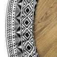 thumbnail image 5 of Ambesonne Ethnic Fitted Round Tablecloth, Geometric Black White, 36"- 40" Diameter, Black White, 5 of 5