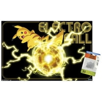 Pokémon - Pikachu Wall Poster with Push Pins, 14.725" x 22.375"