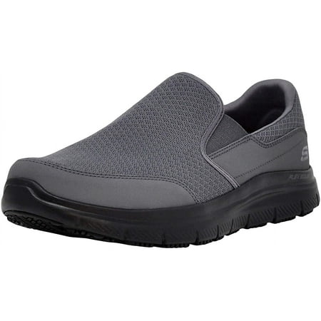 Skechers Men's Flex Advantage Mcallen Slip On, Charcoal/Black, 9.5 M US