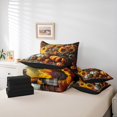 thumbnail image 6 of Homewish Autumn Sunflower Pumpkin 7-Piece Bedding Comforter Set For Female Men Adults,Farmhouse Harvest King Bedding Sets,Happy Fall Ultra Soft Bed Sheets,Luxury Bedroom Decor,Reversible, 6 of 8