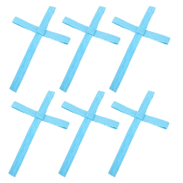 COSMOBETTY 6Ud Cruces Cristianas Hechas Para Pared De Iglesia Color Azul