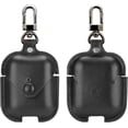 thumbnail image 1 of Funda De Carga Para Apple Airpods, Funda De Cuero Pu Compatible Con Apple Airpods 1/2 Funda De Carga - Negro, 1 of 5