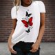 thumbnail image 1 of ICHUANYI Clearance Women's Fashion Casual Printing Round Neck Loose Short Sleeve T Shirt Pullover Tops(White, M) ICHUANYI WER2023080909202, 1 of 5
