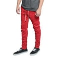 thumbnail image 4 of G-Style USA Men's Hip Hop Slim Fit Track Pants - Athletic Jogger Scrunched - Red - Medium, 4 of 5