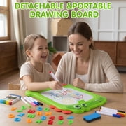Zacro Easel for Kids, Double Sided Art Easel with Magnetic White Board and Chalk Board, Adjustable Drawing Board for Toddlers Boys and Girls Ages 2-6