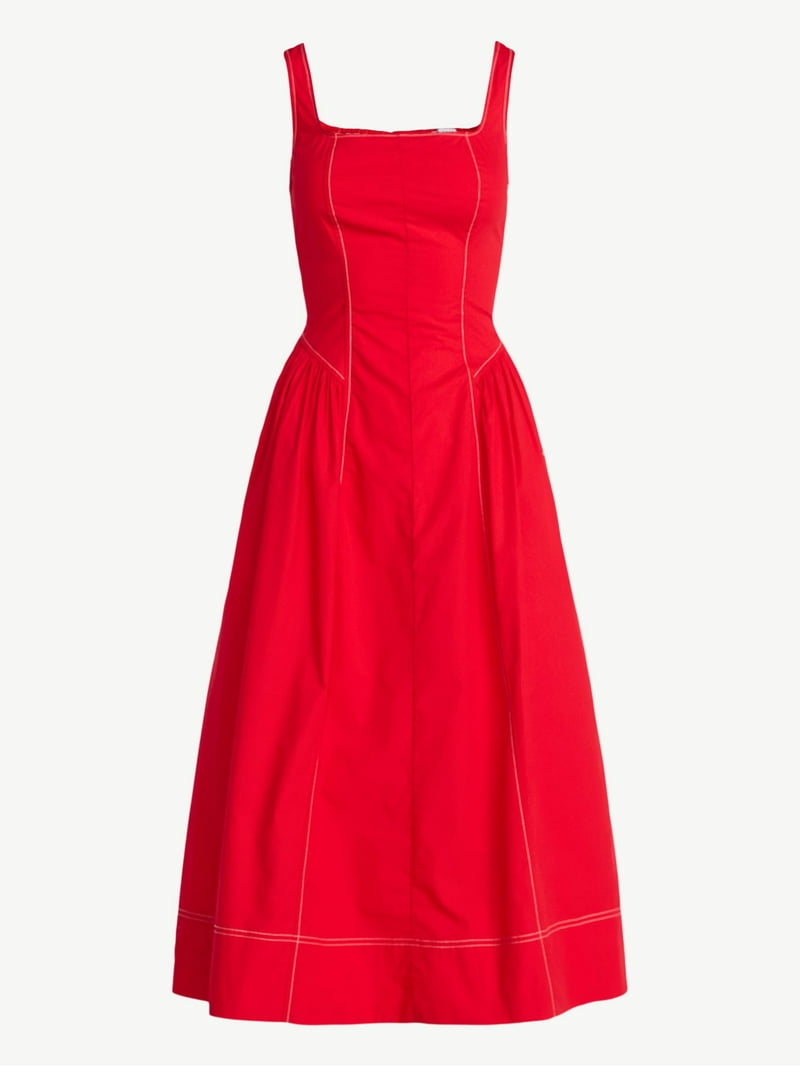 Free Assembly Women's and Women's Plus Sleeveless Cotton Panel Maxi Dress,  Sizes XS- 4X - Walmart.com