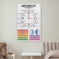 thumbnail image 6 of TELLING TIME, Spanish Language, Educational, What Time Is It, Teaching Tool, Classroom Decor Canvas Poster Bedroom Decor Sports Landscape Office Room Decor Gift, 6 of 7