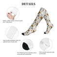 thumbnail image 5 of Lsque Hand Drawn Animals Pattern Sport Compression Socks for Men & Women 15-20 mmHg Knee High Nurse Pregnant Running Medical and Travel Athletic, 5 of 6