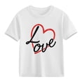 thumbnail image 1 of Blusas y camisas de manga corta con cuello redondo para niños y niñas, camisetas gráficas de manga corta, blusas con estampados bonitos para la temporada escolar., 1 of 9