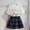 d, variant on Sanrio Kuromi T-shirt short skirt suit college style uniform suit short sleeve