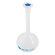 Unique Bargains 1000ml Long Neck Lab Volumetric Measuring Flask Bottle w Plastic Stopper