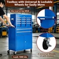 thumbnail image 5 of 24-Inch Heavy Duty 8-Drawer Rolling Tool Chest - Steel Tool Cabinet with Lockable Wheels, Removable Top Box, Sliding Drawers & Liners, Mobile Organizer for Garage, Workshop, Warehouse, 5 of 7