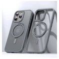 thumbnail image 1 of Magnetic 360°Rotation Stand Phone Case For iphone 11 12 13 14 15 Pro Max 15Plus With Ring Holder Frosted Transparent Cover Funda GRAY For iphone 11 ProMax, 1 of 6