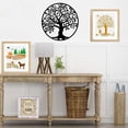 thumbnail image 4 of Outdoor Metal Wall Art, Rustic Black Finish Circle Of Life For Patio Porch Office, 4 of 5