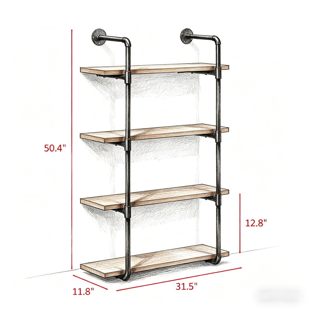 Wall Mounted Bookshelf