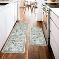thumbnail image 2 of Kitchen Anti Fatigue Mat Set of 2 Non Skid Waterproof Kitchen Floor Mat Vintage Cushioned Comfort Standing Mat Boho Kitchen Rug Runner for Kitchen Sink Laundry, 17"x47"+17"x28", Vintage Grey, 2 of 6