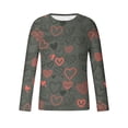 thumbnail image 4 of IROINNID Savings Long Sleeve Pullover Shirts for Men Comfy New Valentine's Day 3D Printed T-shirt Round Neck Undercoat Top Blouses,Red, 4 of 5