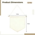 thumbnail image 4 of 12PCS Blank Canvas Banner, Triangular Pin Display for Wall Art, Canvas Custom Banners Paintable White Banner Sign for DIY Craft Projects, Home Decor 10" x 10", 4 of 5