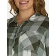 thumbnail image 2 of Terra & Sky Women's Plus Plaid Button-Down Shirt, Sizes 0X-5X, 2 of 5