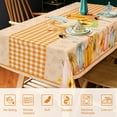 thumbnail image 3 of Fall Tablecloth, Fall Tablecloth Rectangle 60 x 104, Fall Pumpkins Table Cloth with Autumn Maple Leaves, Orange Plaid Table Cover Decorations Gifts for Dining Room Kitchen Outdoor, 3 of 6