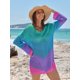 thumbnail image 5 of Traje de baño ANRABESS vestido de playa de punto de malla con cuello en V y ganchillo, 5 of 6