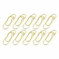 thumbnail image 1 of Clearance! Multifunctional Heart Pen Clip 10Pcs Portable Paper Clips Large Pen Holder for Notebook Multifunctional Clip Cute Notebook Pen Loop Holder Portable Books for School One Size Gold, 1 of 9