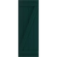 thumbnail image 5 of Ekena Millwork 21 1/2"W x 43"H True Fit PVC Four Board Joined Board-n-Batten Shutters w/Z-Bar, Thermal Green (Per Pair - Hardware Not Included), 5 of 8