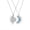 Sun And Moon White Gold Color, variant on Moon And Sun Couple Necklace Stylish Clavicle