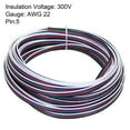 thumbnail image 3 of Uxcell 22 Gauge 5 Conductor Electrical Wire Tinned Copper Cable 49FT Stranded Wire for LED Strips Lamps Residential Wiring, 3 of 6