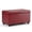 Red Faux Leather, variant on Faux Leather Storage Bench in Brown